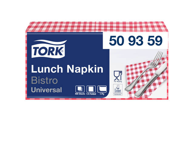 Lunchservet Tork Universal vierdevouw bistro