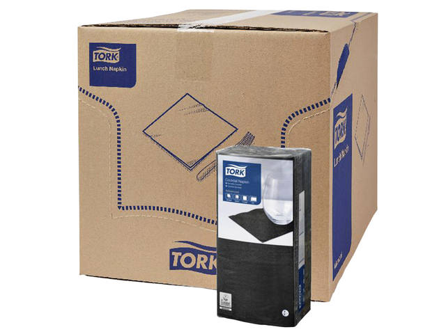 Cocktailservet Tork Advanced 2laags 200 vel zwart