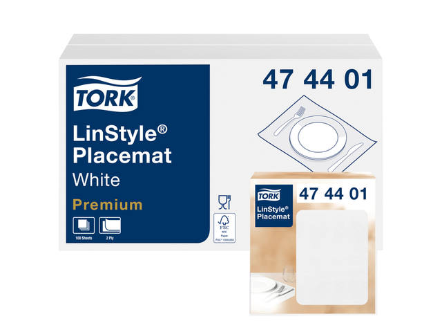 Placemat Tork Advanced 1laags 420x270mm wit