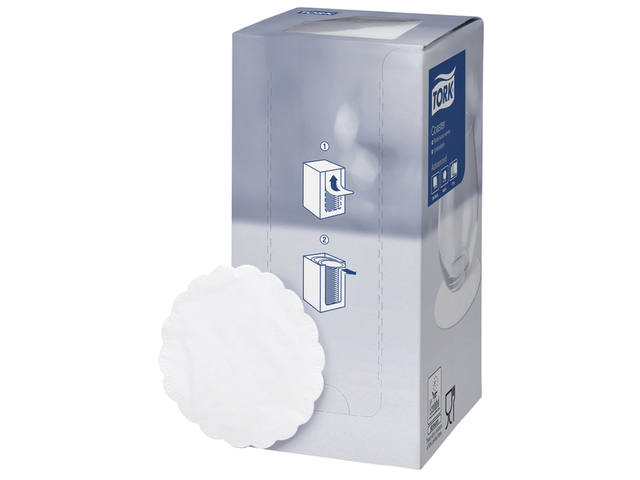 Onderzetter Tork Advanced 8laags 90mm 250 vel wit
