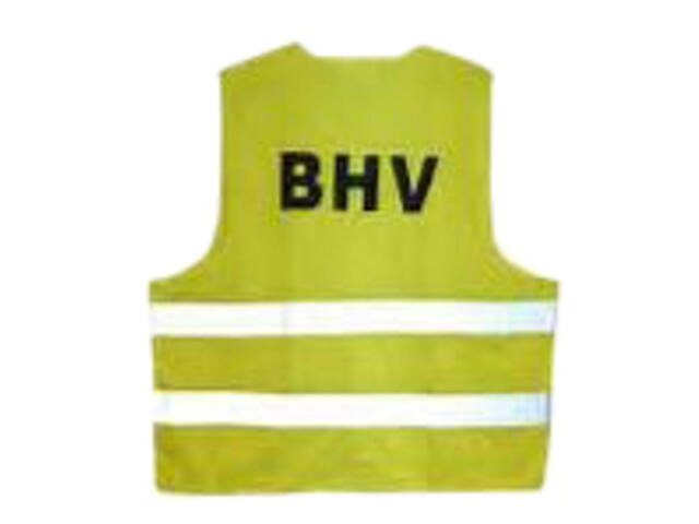 Veiligheidsvest Leina met opdruk BHV geel
