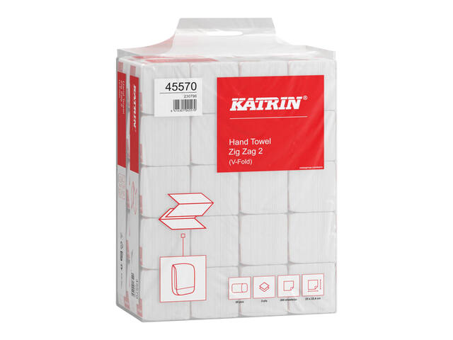 Handdoek Katrin 2laags 224x230mm wit 45570