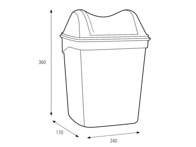 Dameshygienebak Katrin 8 liter wit