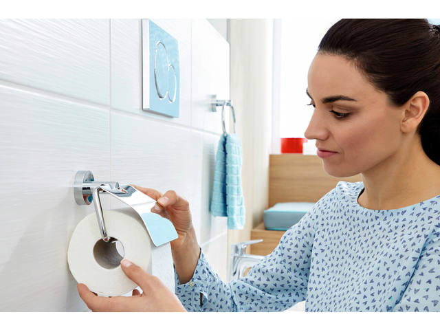 Toiletrolhouder met deksel tesa Smooz