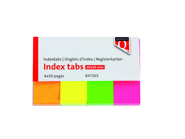 Indextabs Quantore 20x50mm neon