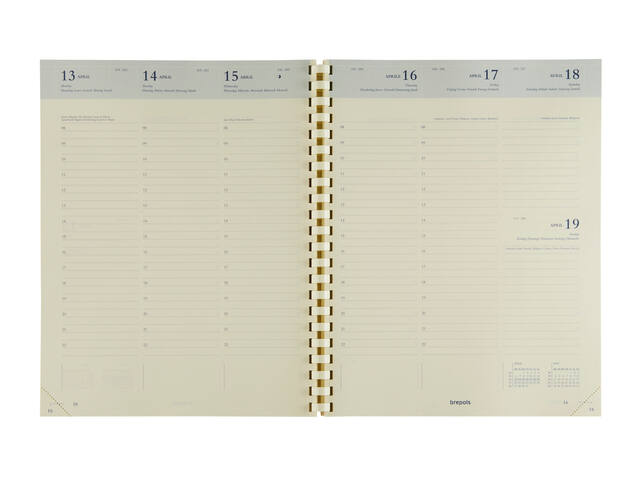 Agendavulling 2027 Brepols Concorde 7d/2p creme