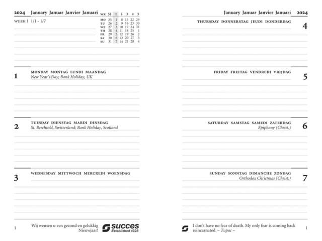 Calendarium 2027 Succes Junior 7dagen/2pagina s