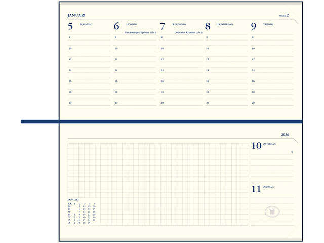 Agenda 2027 Ryam Notations Mundior 7d/2p zwart