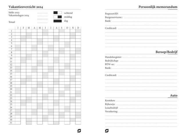 Agendavulling 2027 Succes Mini 4dagen/2pagina s