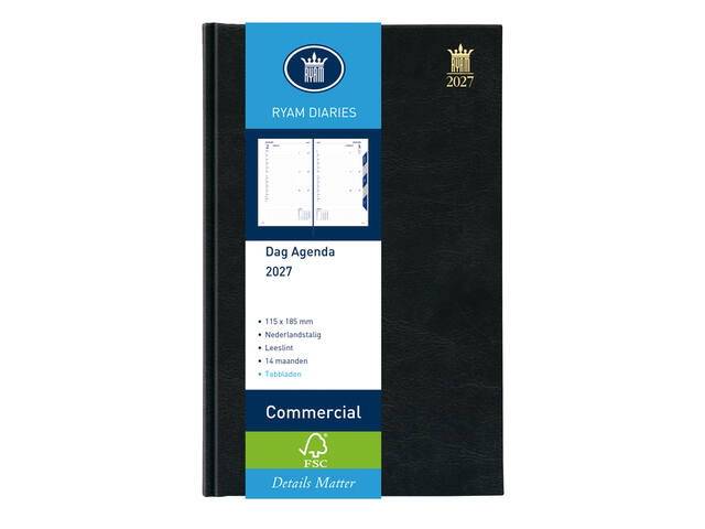 Agenda 2027 Ryam Commercial Mundior 1d/1p zwart