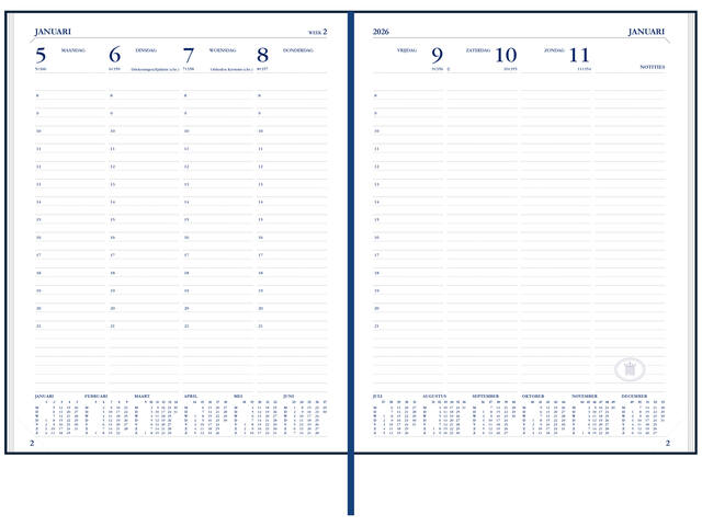 Agenda 2027 Ryam Weekend Desk Lazio 7d/2p assorti