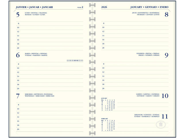 Agendavulling 2027 Ryam Memoplan 7 7d/2p