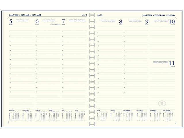 Agenda 2027 Ryam Executive Nappa 7d/2 zwart