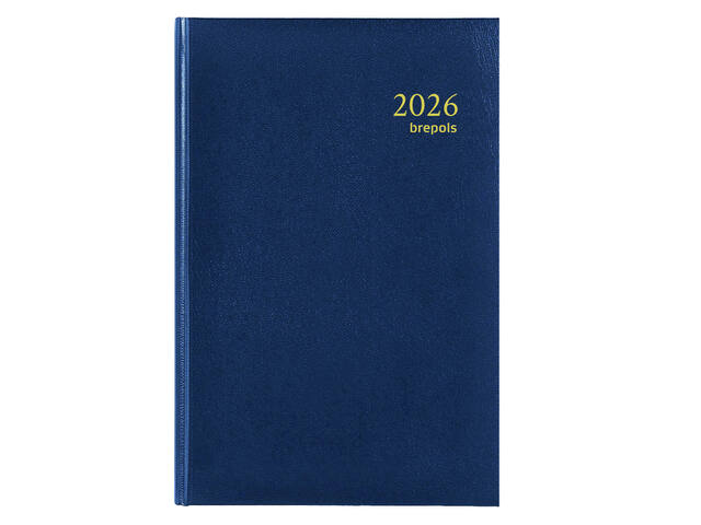 Agenda 2027 Brepols Saturnus Luxe 1d/1p blauw