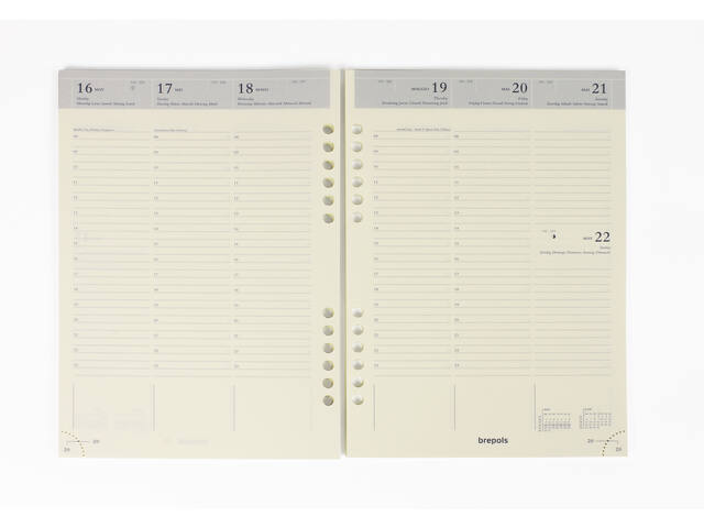 Agendavulling 2027 Brepols Brefax 7 7d/2p