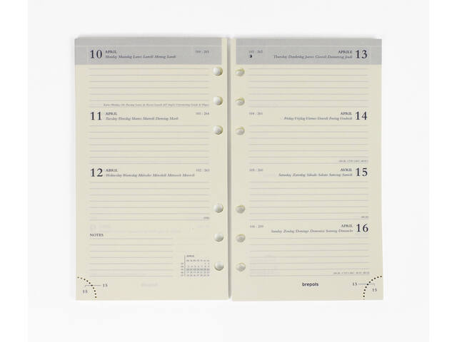 Agendavulling 2027 Brepols Brefax 17 7d/2p