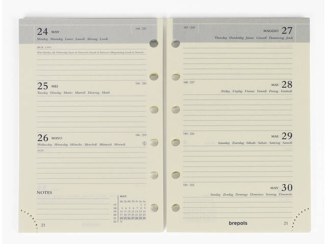 Agendavulling 2027 Brepols Brefax 27 7d/2p