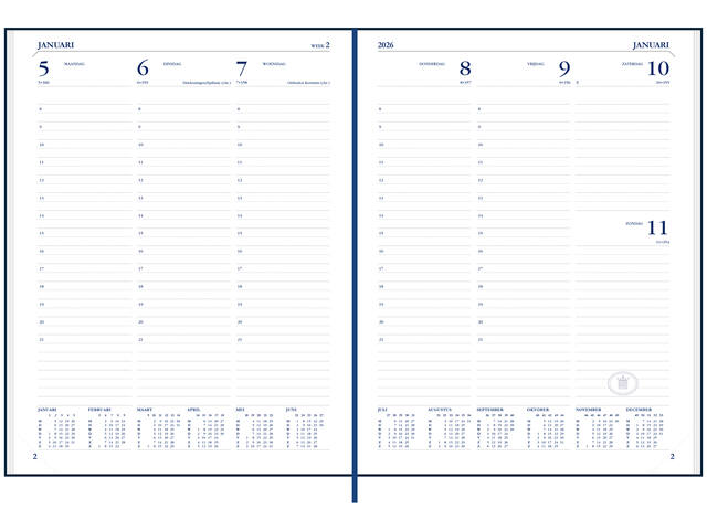 Agenda 2027 Ryam Weekplan Mundior 7d/2p zwart