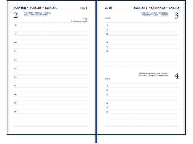 Agenda 2027 Ryam Memoplan 1 Mundior 1d/1p zwart