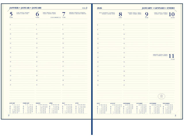 Agenda 2027 Ryam Executive Mundior 7d/2 zwart