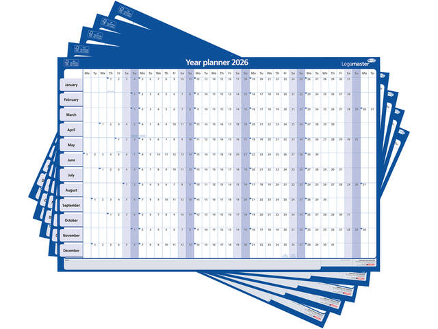 Jaarplanner 2027 Legamaster 90x60 horizon gelam