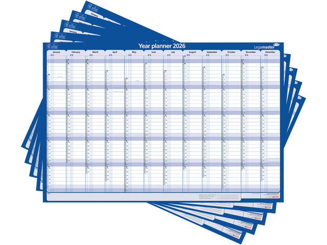 Jaarplanner 2027 LM 1 persoon 90x60cm horizontaal