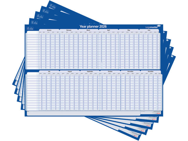 Projectplanner 2027 LM 90x60cm hor gelamineerd
