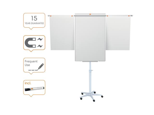 Flipover mobiele Nobo met uitschuifbaar armen