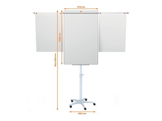 Flipover mobiele Nobo met uitschuifbaar armen