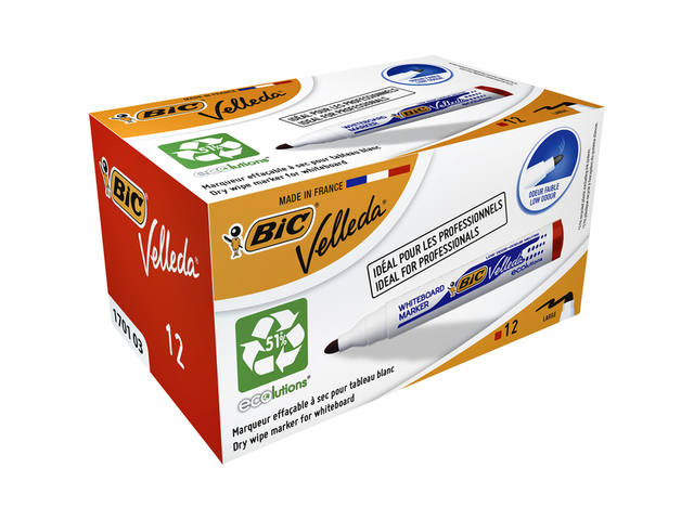 Whiteboardmarker Bic 1701 rond L rood