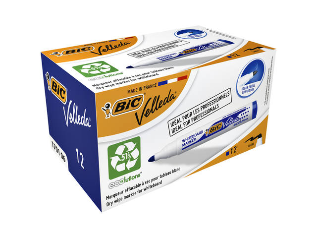 Whiteboardmarker Bic 1701 rond L blauw