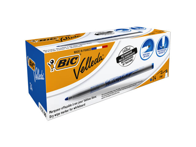Whiteboardmarker Bic 1721 rond F blauw