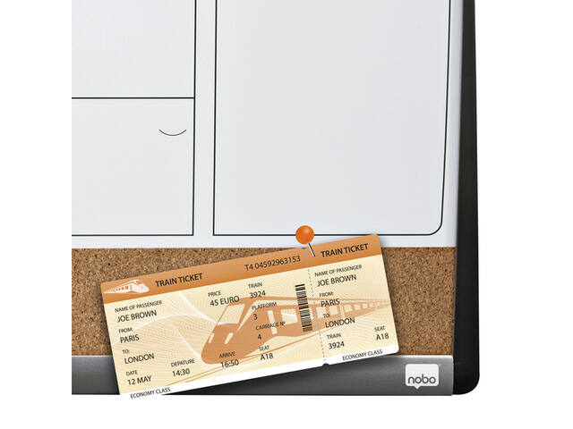 Whiteboard Nobo planner prikbord 585x430mm