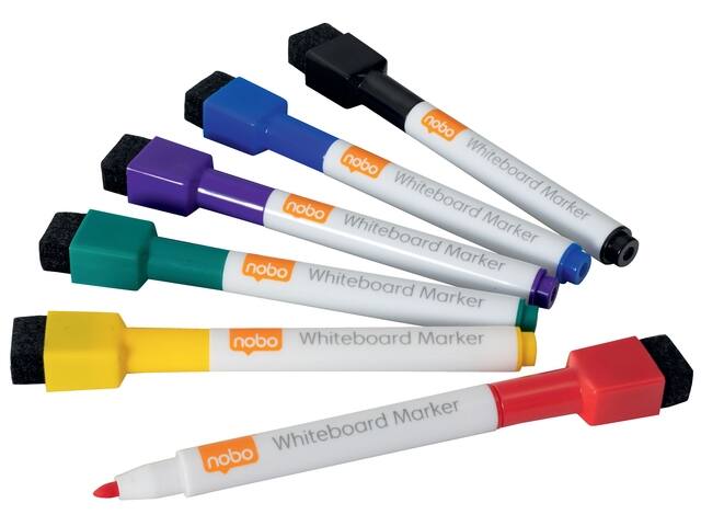 Whiteboardmarker Nobo mini assorti 6 stuks
