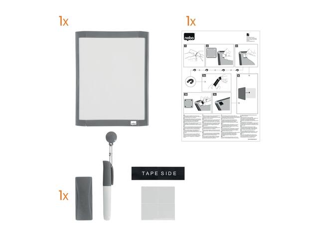 Whiteboard Nobo 21.6x28cm magnetisch assorti