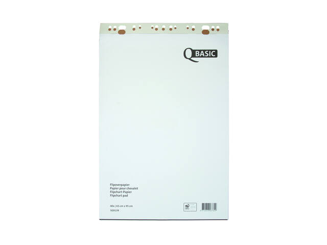 Flipoverpapier Qbasic 65x95cm blanco ruit