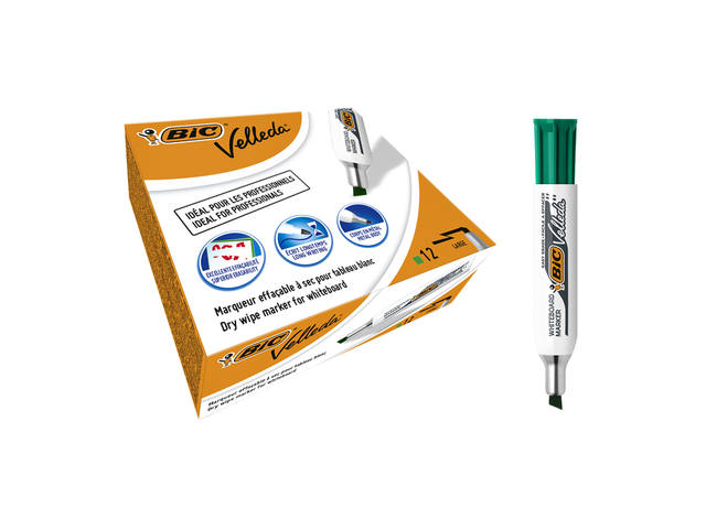 Whiteboardmarker Bic 1781 schuin L groen