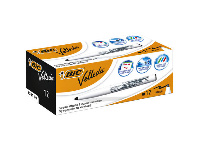 Whiteboardmarker Bic 1741 rond M zwart
