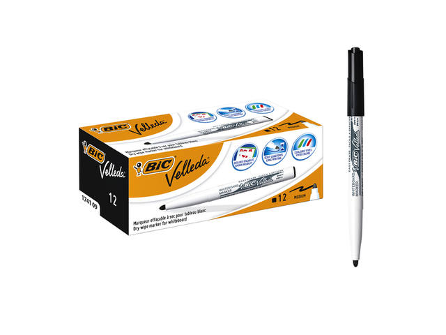 Whiteboardmarker Bic 1741 rond M zwart