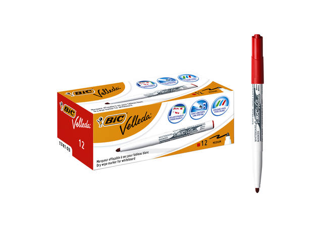 Whiteboardmarker Bic 1741 rond M rood