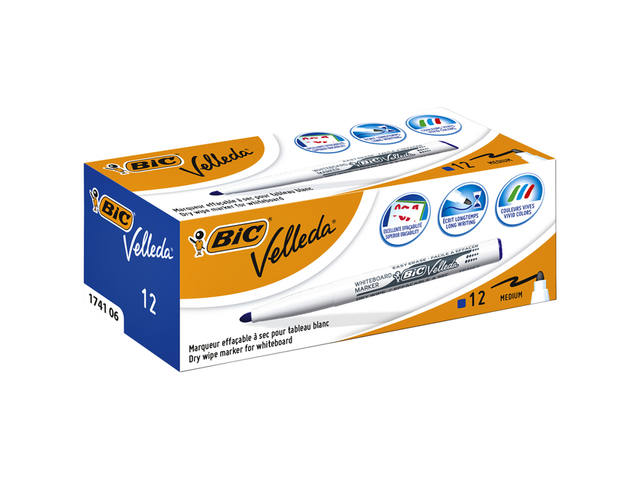 Whiteboardmarker Bic 1741 rond M blauw