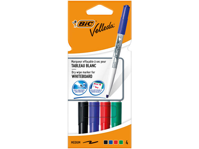 Whiteboardmarker Bic 1744 rond M assorti