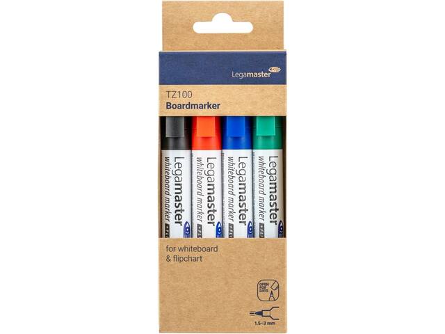 Whiteboardmarker Legamaster TZ100 2mm 4st ass