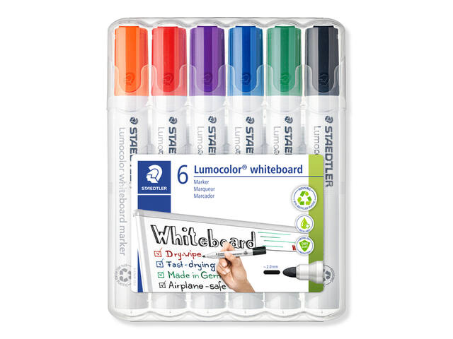 Whiteboardmarker Staedtler Lumo 351 6st stand