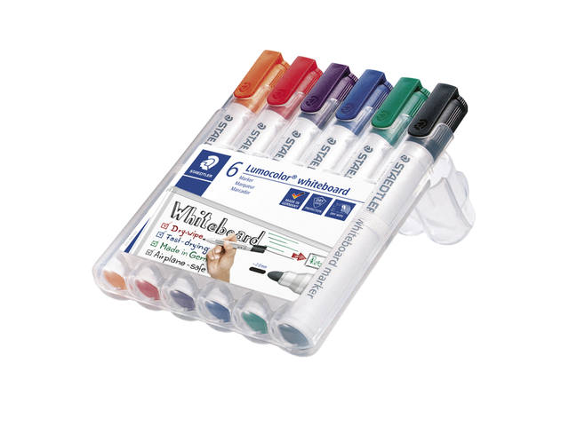 Whiteboardmarker Staedtler Lumo 351 6st stand