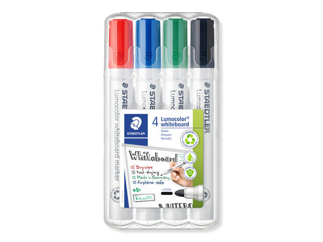 Whiteboardmarker Staedtler Lumo 351 4st ass