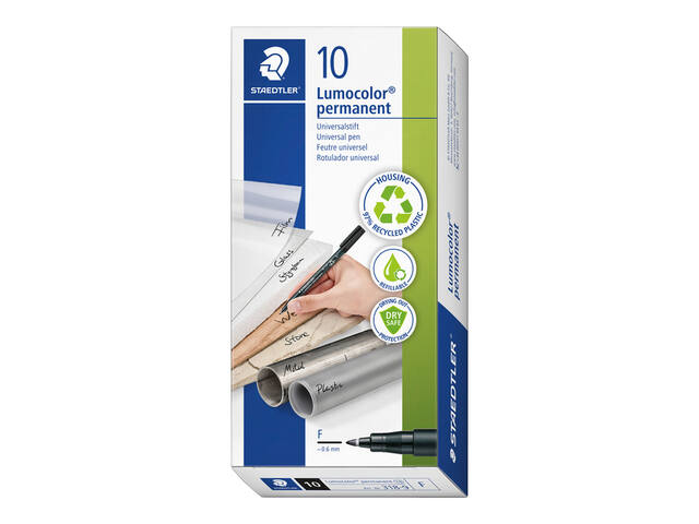 Viltstift Staedtler OHP Lumo F 318 perm zwart