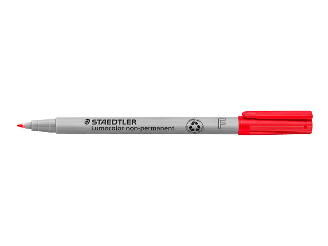 Viltstift Staedtler OHP Lumo F 316 non perm rood