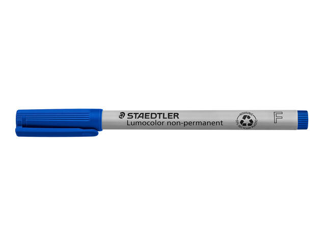 Viltstift Staedtler OHP Lumo F 316 non perm blauw