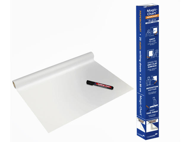 Magic chart Legamaster Paperchart 60x80cm wit 25v